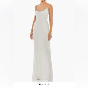 Mac Duggal Lattice Bead Sheath Gown size 10